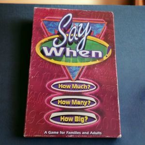 Say When 90s Family Card Game Vintage Winning Moves Used Good Condition